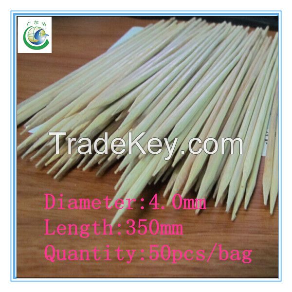 350x4.0mm high quality disposable bamboo skewer,bamboo stick
