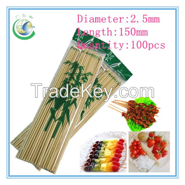 15cm disposable bamboo skewer,bamboo stick