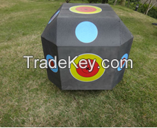 Polyhedral shooting archery target