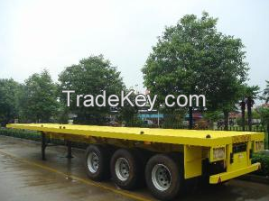 40ft 3-Axle Flat Bed Container Semi Trailer