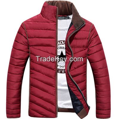 Men's Casual Fashion winter warm Fur Hooded Jackets Coats cotton-padded clothes