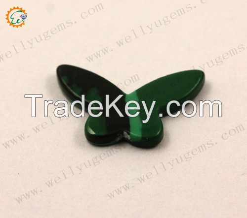  Synthetic malachite- butterfly cutting -sepecific Top polish cut
