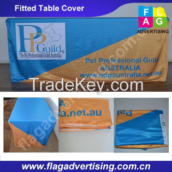 Factory custom Full Color Printed Polyester Table Cloth, Table Throw, Table Cover