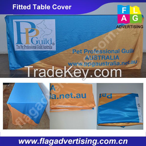 Factory Custom Full Color Printed Polyester Table Cloth, Table Throw, Table Cover