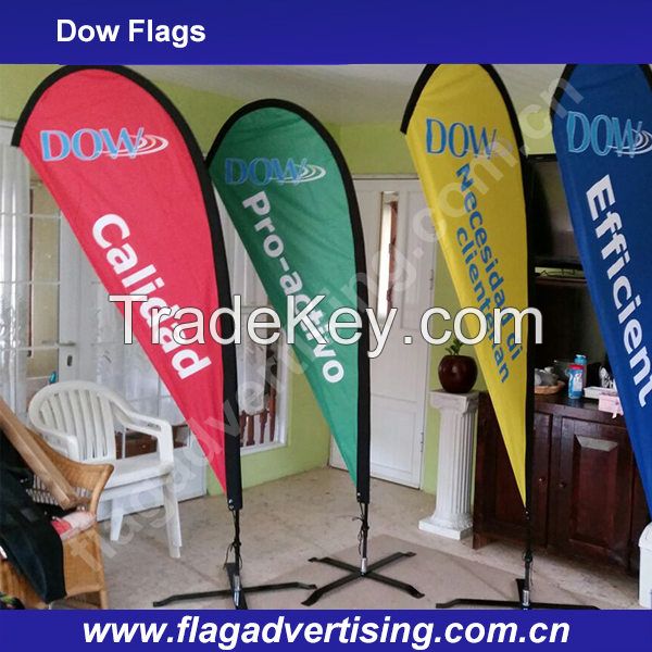 Fast delivery NO MOQ Custom Outdoor Advertising Beach Flag Banner,Teardrop Flag