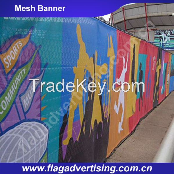 Outdoor Advertising Custom Mesh Fabric Banner, Fence Wrap Mesh Banner