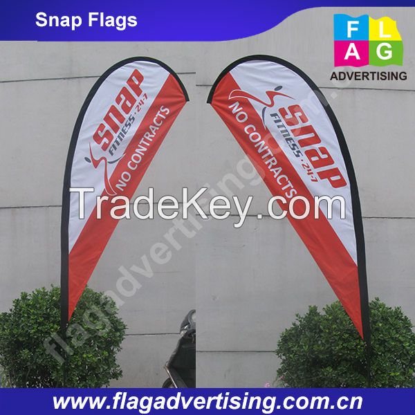 Fast delivery NO MOQ Custom Outdoor Advertising Beach Flag Banner,Teardrop Flag