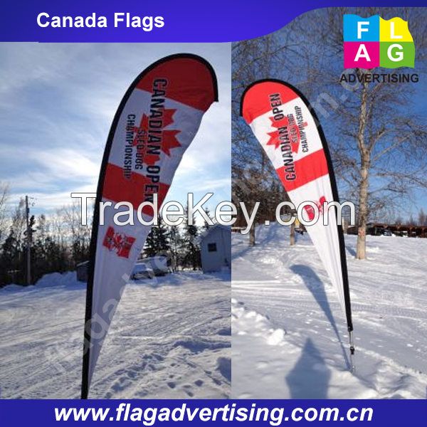 Fast delivery NO MOQ Custom Outdoor Advertising Beach Flag Banner,Teardrop Flag