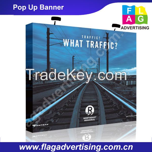 Full color printing Fabric Velcro trade show advertising Pop Up wall Display