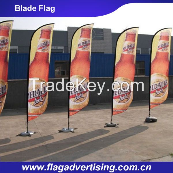 Excellent Outdoor Advertising Beach Flag, Knife Banner, Feather Flag