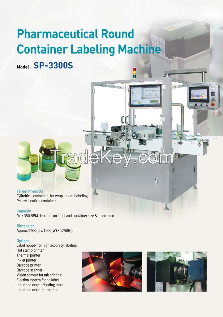 Pharmaceutical Round Container Labeling Machine