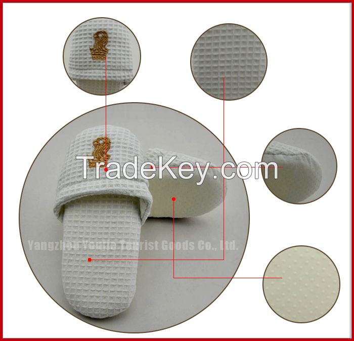 embroider waffle slipper guestroom hotel