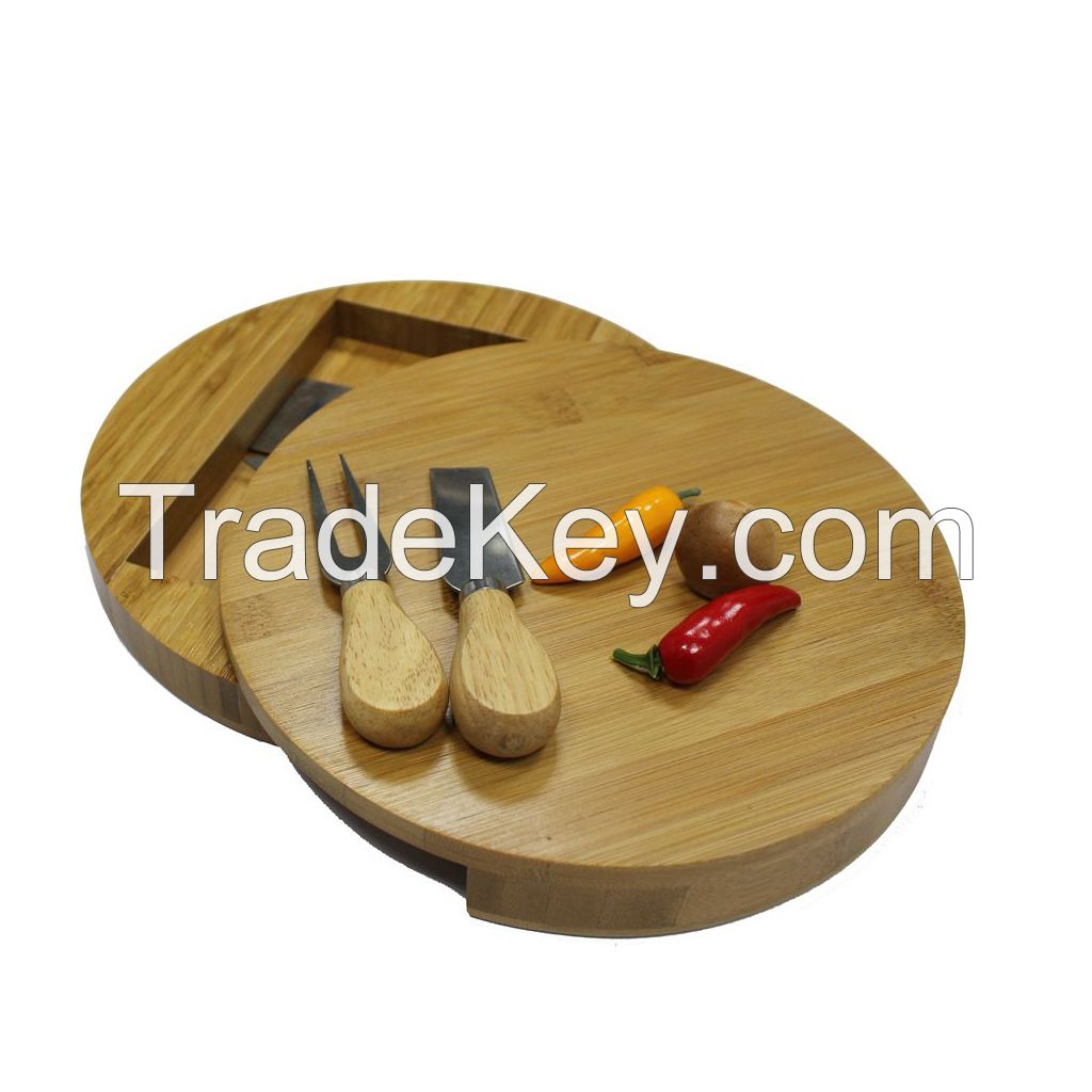 bamboo cheese set, including 4pcs knives