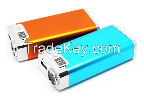 Micro USB portable power bank with strong light flashlight