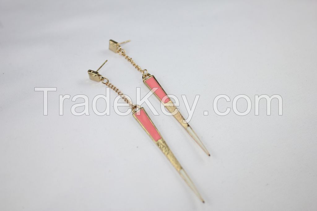 Gold Plating Dangle Earing Jewelry