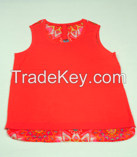 78% RAYON 22% NYLON KNITTED VEST