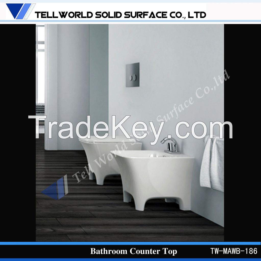 2014 Marble Top White Sanitary Ware Bathroom Sink