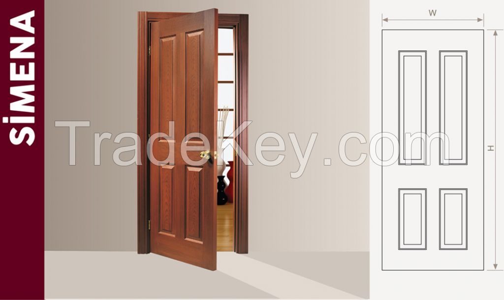 PVC laminated American panel interior wooden doors