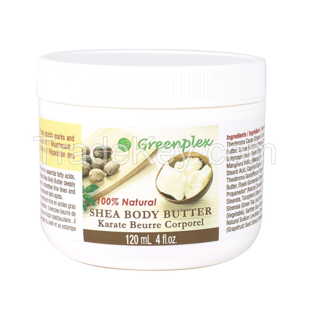 Greenplex 100% Natural Shea Body Butter Cream fade dark spots fade stretch mark moisturizer