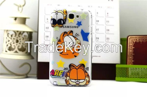 for samsung note 2 N7100 Untrathin TPU back cover case with free shipment