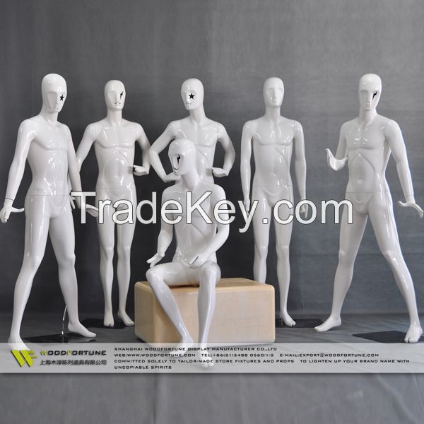 Fullbody used male lifesize FRP mannequin hot sale