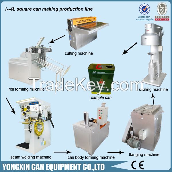 1-4L oliver oil chemical can making machine
