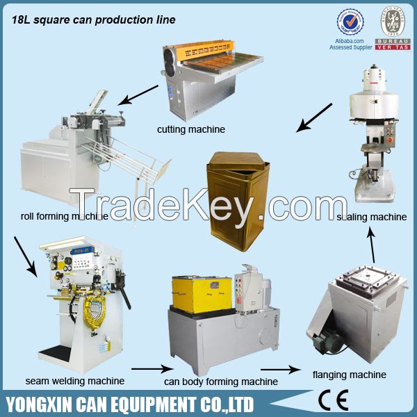 18L square Tin Can machines for metal bucket