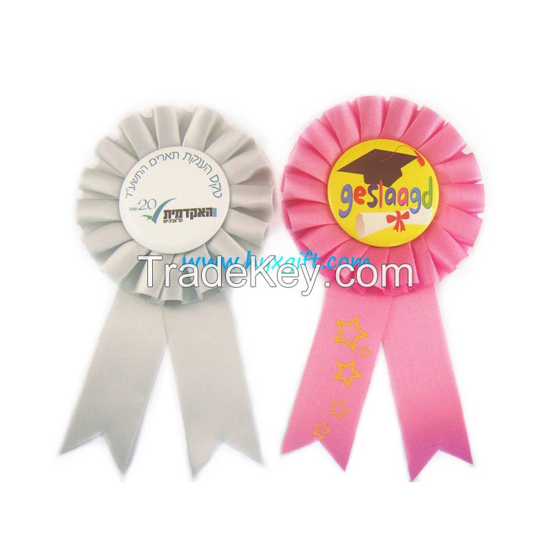 Hot sale rosette award ribbon for promotion