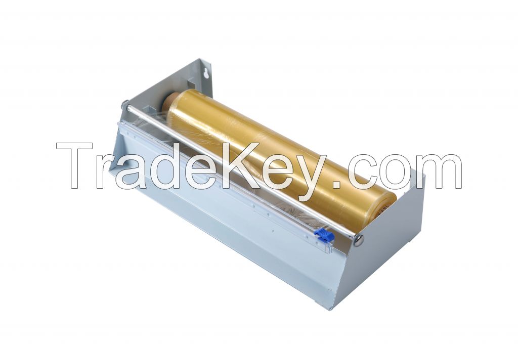 permanent use metal dispenser for cling film or aluminum foil 