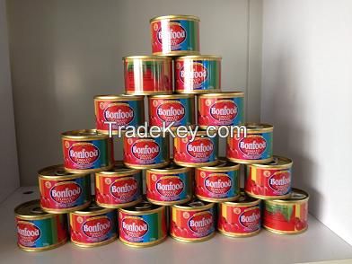 Canned tomato paste