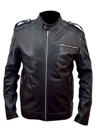 Bomber Black Leather Jacket