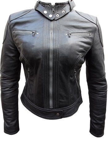 Stylish Ladies Racing Leather Jacket