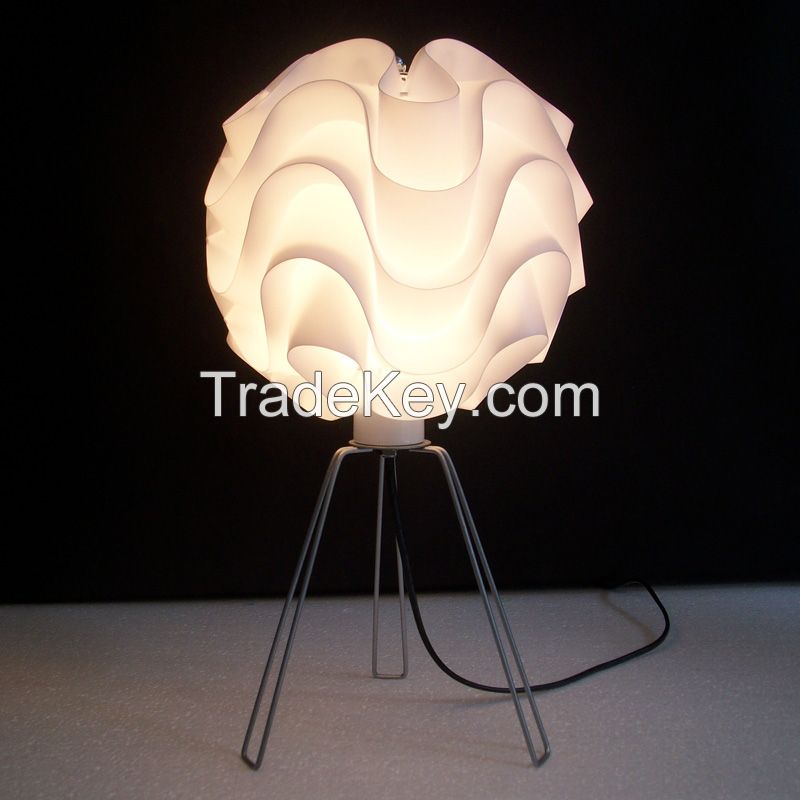 pp plastic shade table lamp decorative DIY creative modern desk lamp