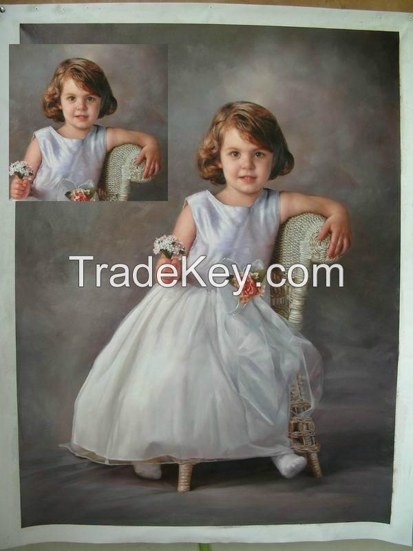 Portrait painting Hand-painted oil painting custom wedding portrait fa