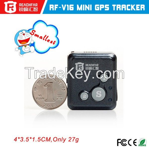 SOS emergency call two way communication mini gps tracker with GSM card with long life battery