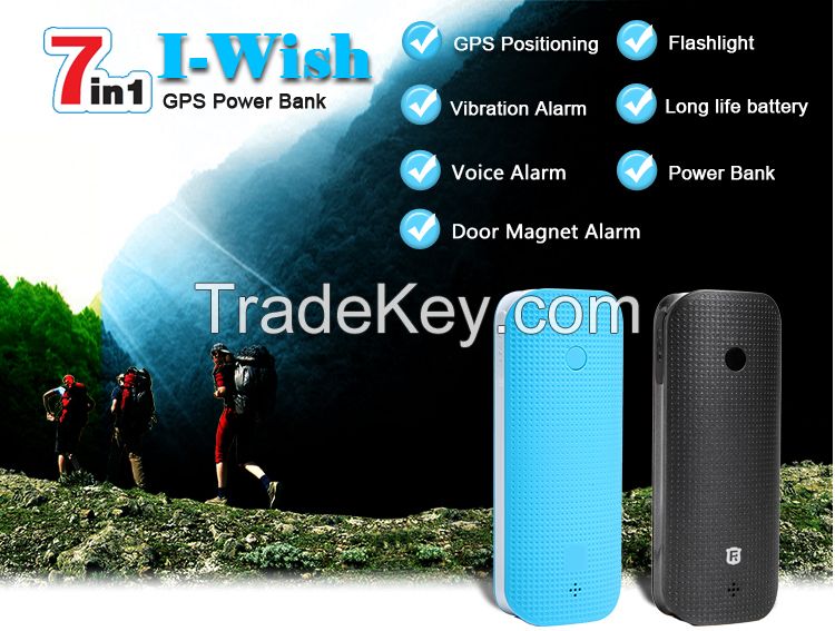 Funtional magnetic personal gps anti-lost tracker power bank 4500MA/do