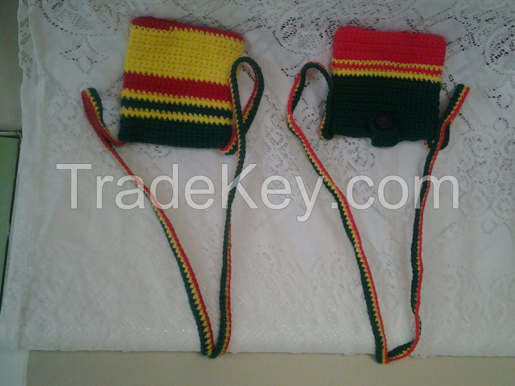 Jamaica themed handbags: clutch bags/shoulder bags