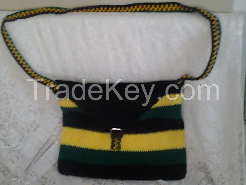 Jamaica themed handbags: clutch bags/shoulder bags