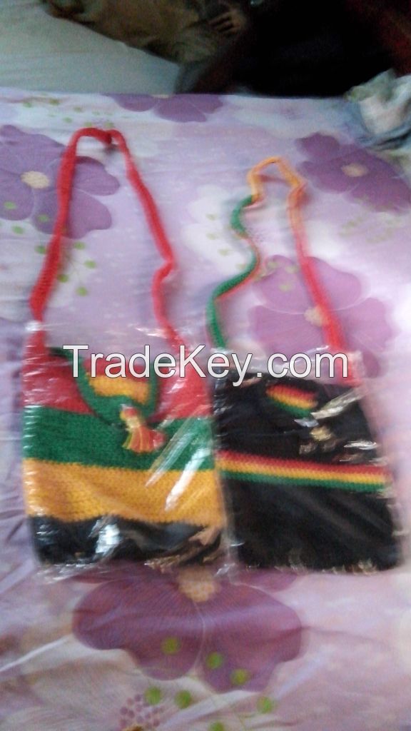 Jamaica themed handbags: clutch bags/shoulder bags