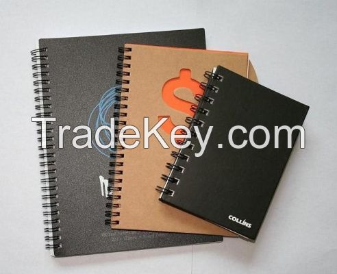 Printed cover spiral binding notebook_China printing factory