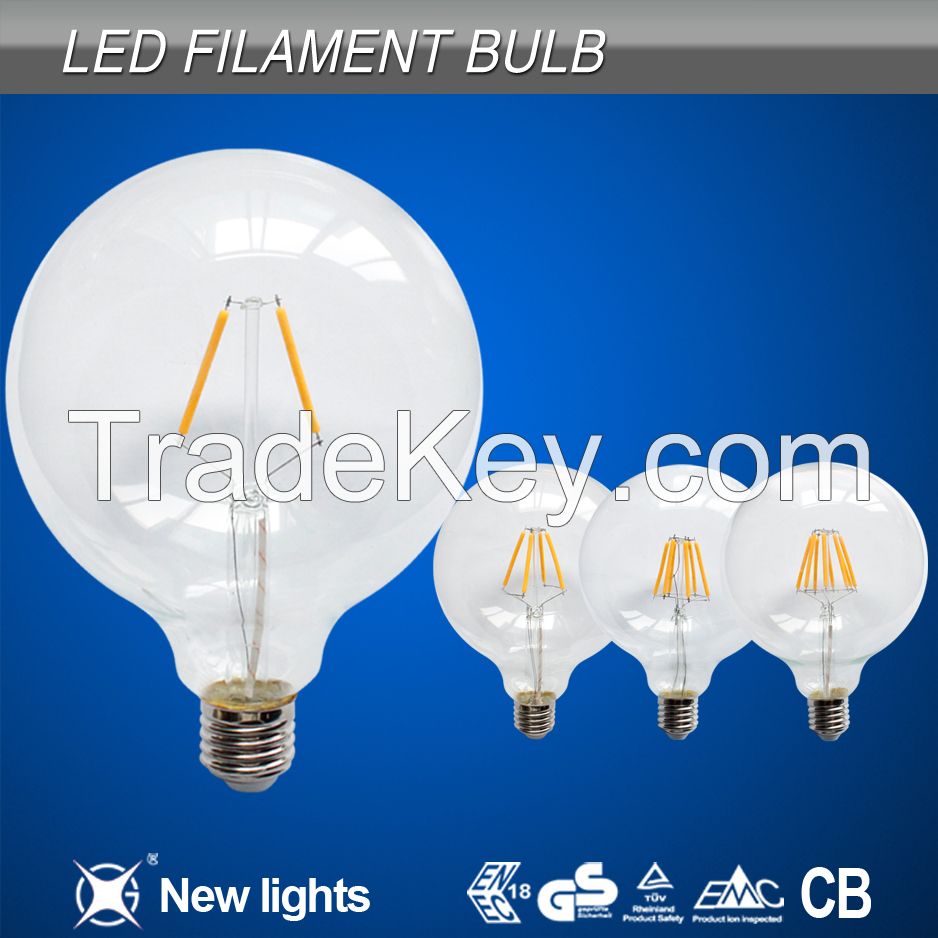 TUV CE&amp;ERP 2015 Newest LED Filament Bulb Dimmable 6W 8W