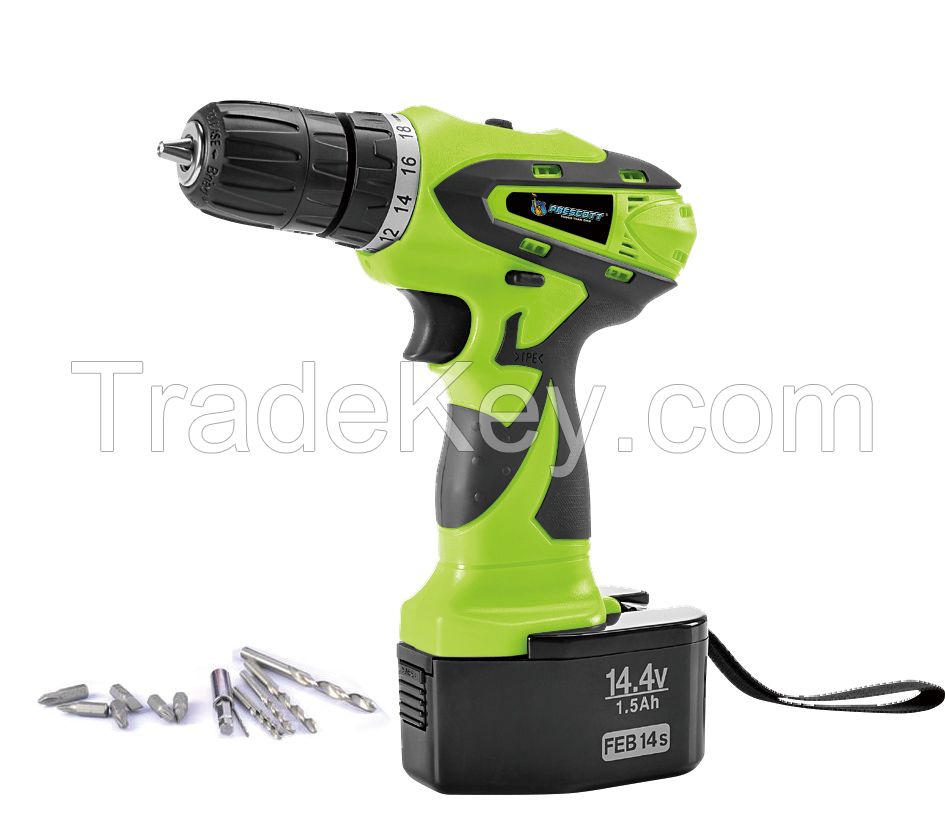 14.4v cordless drill and electronic screwdriver