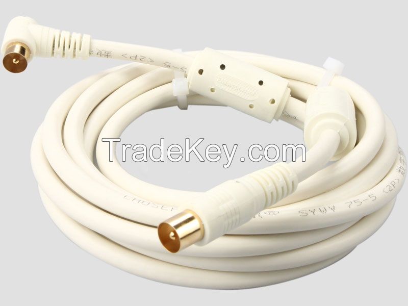 High-definition television RF wire, coaxial cable, F-PLUG 1.5 meter
