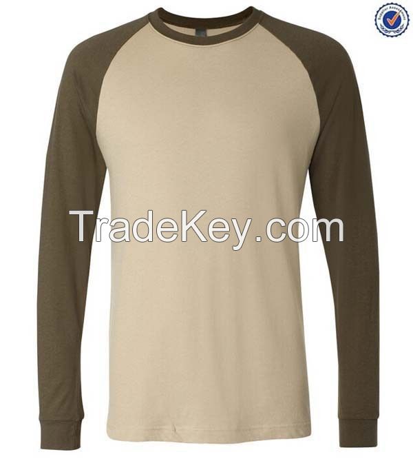 Plain Contrast Colors Basic Baseball Long Sleeve Tee Shirts  3170209