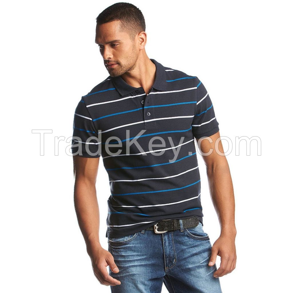 Mens Yarn Dyed Stripe Polo Shirt Wholesale China Factory  3170202