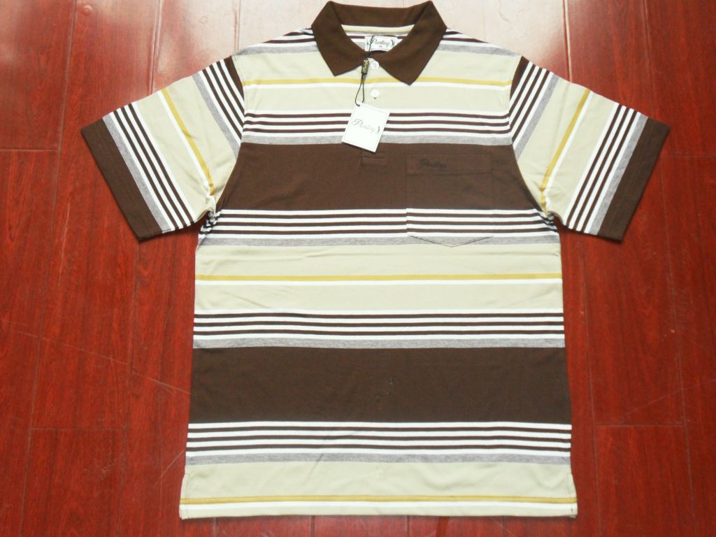 A-class straight striped cotton polo shirts for men and womens wear