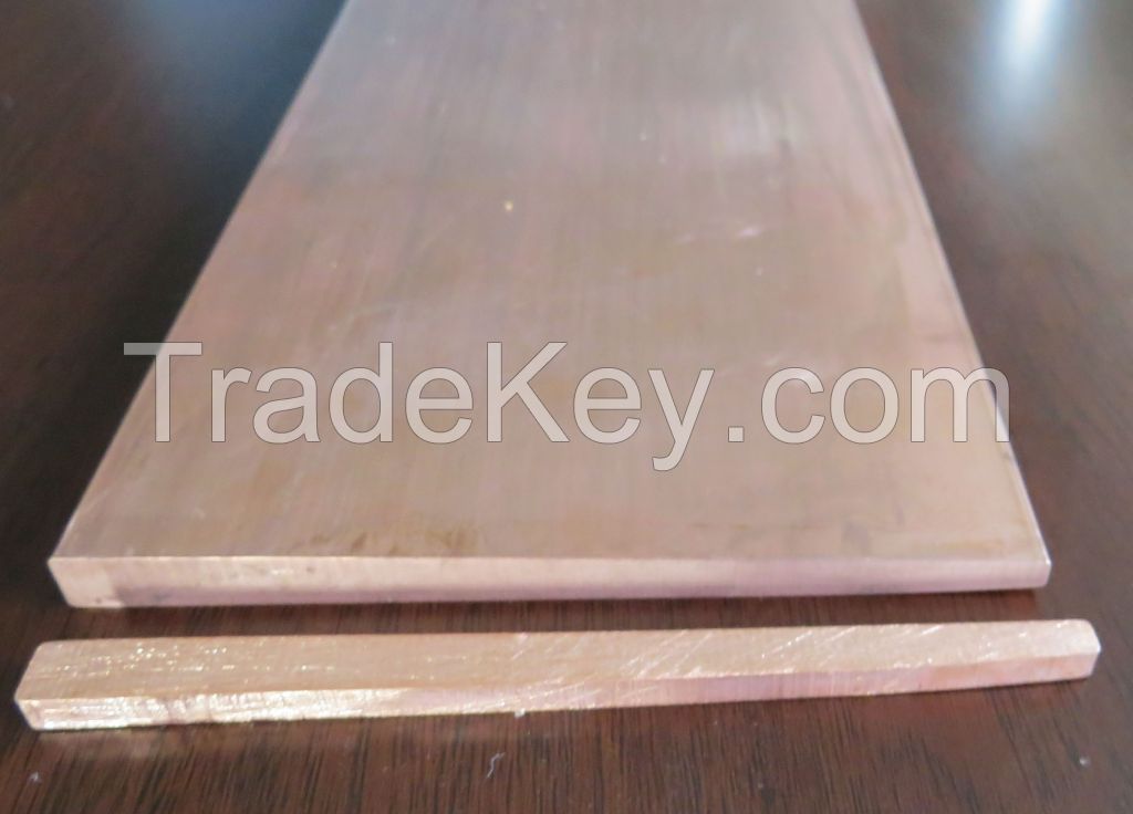 Large width-to-thickness ratio shaped copper bar