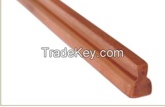 Oxygen-free silver-copper alloy shaped copper bar