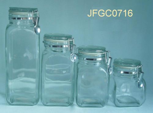 glass jars and canister