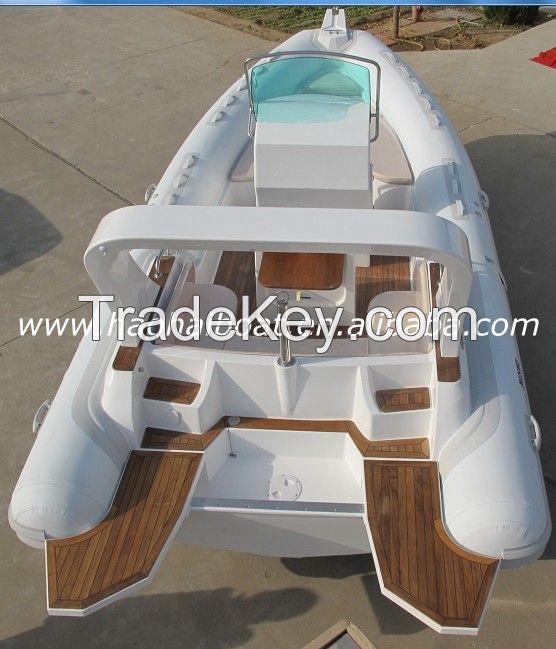 19ft 680A luxury RIB fiberglass boat for sale